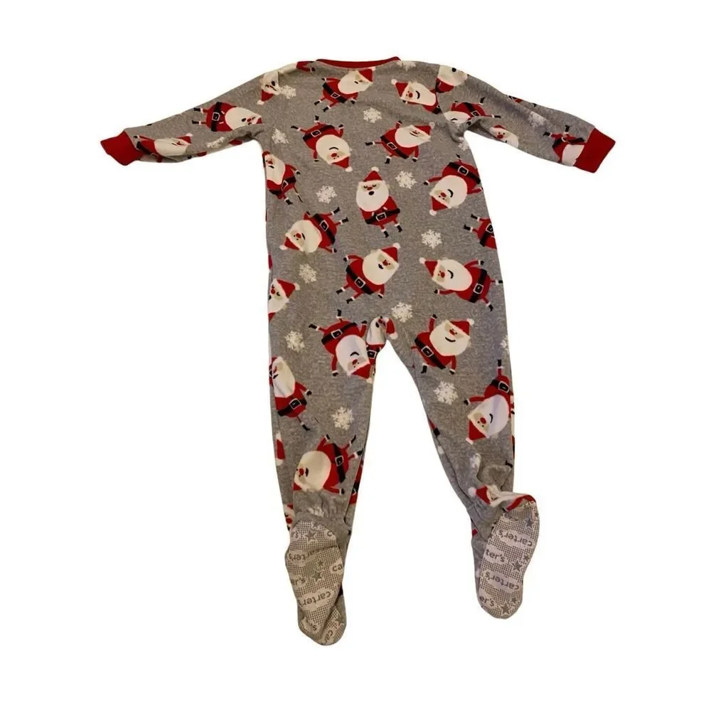 Carters Unisex Santa Bodysuit 18 Months Christmas Baby Holiday Boys Girls Warm